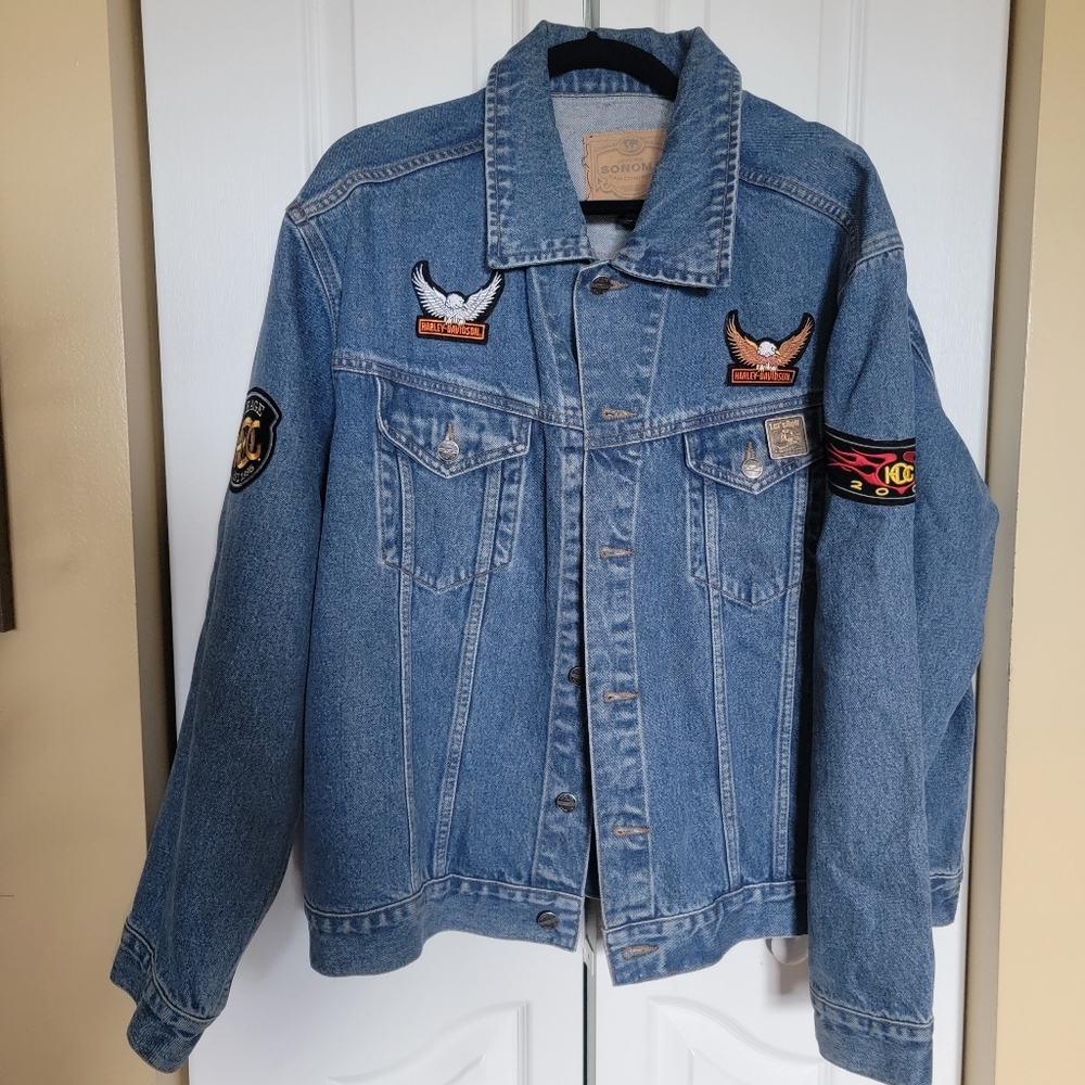 Customized denim Harley-Davidson jacket